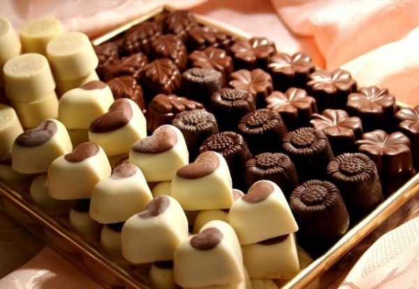 doces de chocolate decorados
